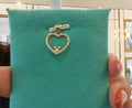 14KT Gold C/Z Dia Heart Shaped Pendant