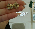 10KT Gold Knot w/CZ Dia Earrings