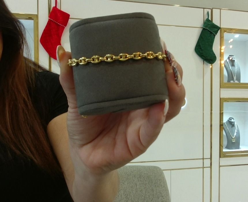 14KT Gold Gucci Link Bracelet 7.5"
