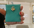 14KT Gold Tri Color w/One Dia Heart Pendant
