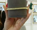 14KT Gold Diamond Cut Iced Chain Bracelet 8.5"