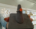 10k Gold CZ Orange Stone Ring #6.5