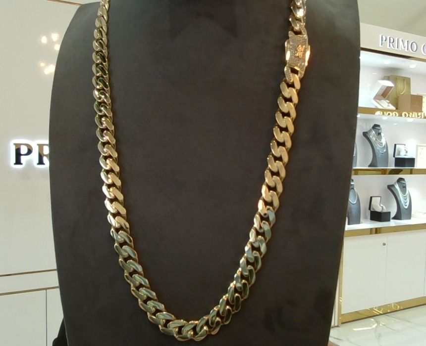 10k Gold Monaco Cuban Link 11mm 24"