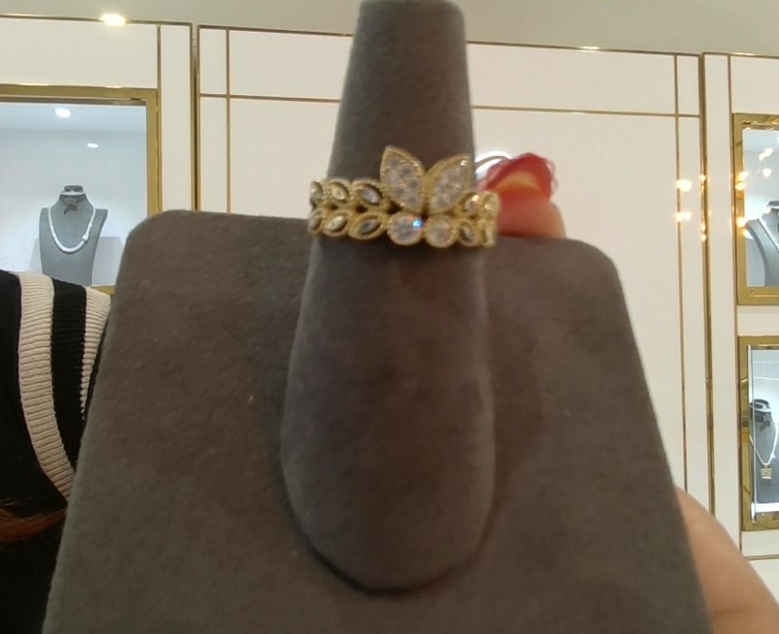 14KT Gold Butterfly w/cz Dia Ring #6.5