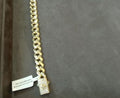 10K Gold Monaco Bracelet CZ Lock 8in