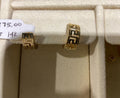 14K Gold Versace Huggie Earrings