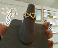 10k Gold Four Hearts in a Row Ring