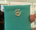 14KT Gold Two Heart w/CZ Dia Pendant