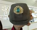 10KT Gold CZ Blue Topaz w/Dia Ring #12