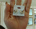 10kt High Pol & Dia-Cut Huggy Earrings