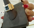 14k Gold Black Stone Ring #10.5
