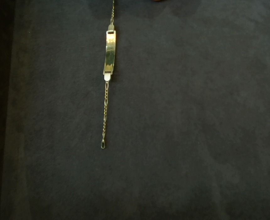 10K Gold Figaro Baby Link ID Bracelet 5in